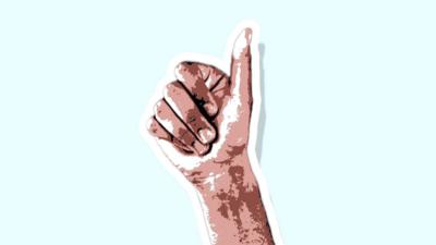 Illustration of a hand doing a thumbs up