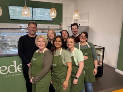 The staff at Eden cafe, which employs deaf people to promote sign language