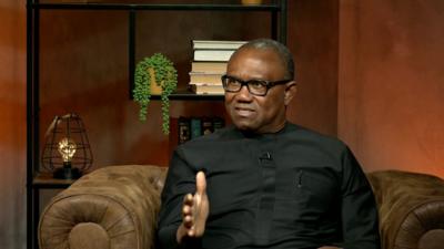 Peter Obi being interviewed