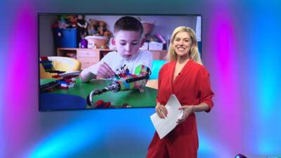 Jenny on the Newsround set