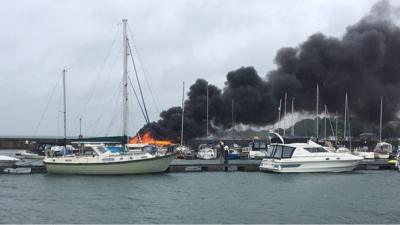 Ryde Harbour fire