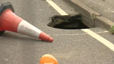 Sinkhole in Hemel Hempstead