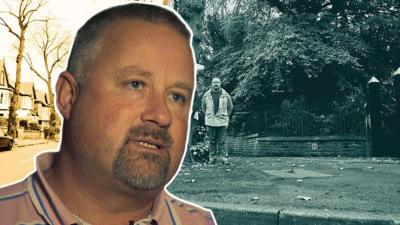 Calvin Payne, convicted campaigner, standing in front of trees