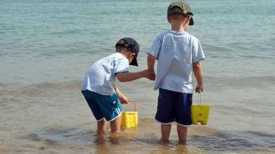 Children on holiday