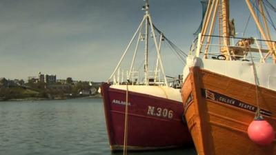 Ardglass with Kings Castle in the background