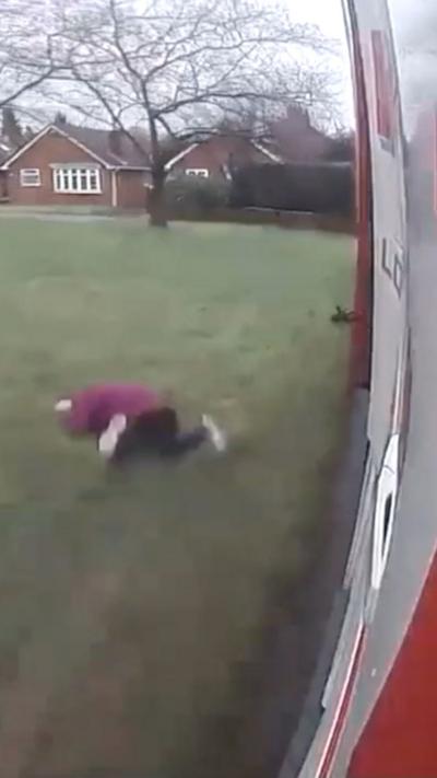 Pedestrian on the ground