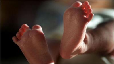 A baby's feet