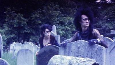 Goths in a graveyard