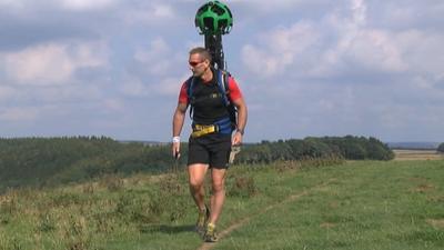 Google mapping of the Cleveland Way