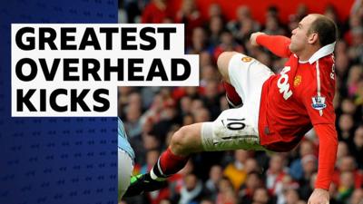 Wayne Rooney scores with an overhead kick for Manchester United