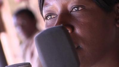 A member of the Zomba Prison Band