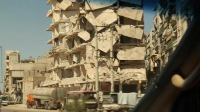 Damaged building in Aleppo