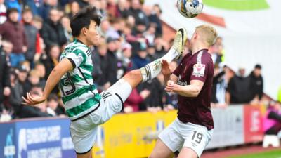 Celtic's Yang against Hearts