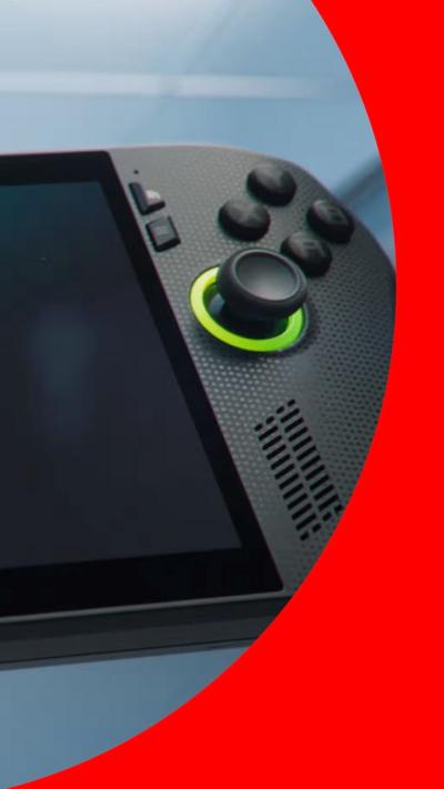 Promotion image of the new Xbox Rog Ally handheld device