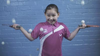 Nine year old table tennis sensation Anna Hursey