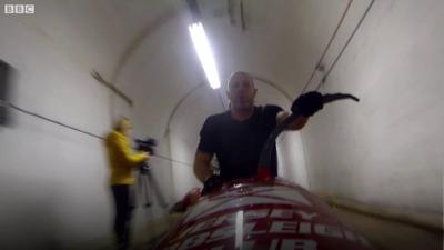 Bobsledding in the Jersey war tunnels