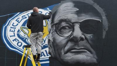 Ranieri graffiti as part of the 'Back the Blues' campaign