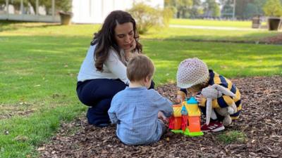 Stella Moris with her and Julian Assange's two young sons