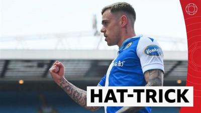 Sammie Szmodics celebrating hat-trick