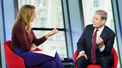 Laura Kuenssberg and Sir Keir Starmer