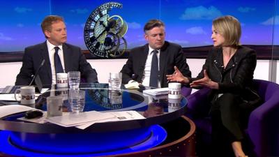 Grant Shapps, Jon Ashworth and Laura Kuenssberg