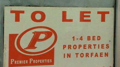 To Let sign in Pontypool