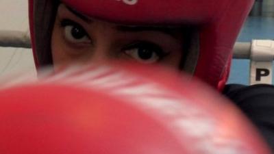Amateur boxer Farah Jamil