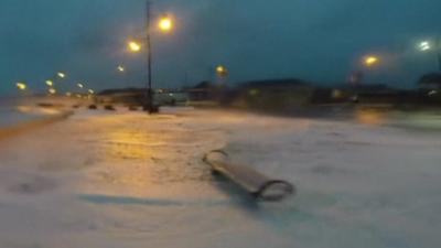 Sea foam in Tramore