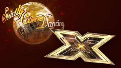 The Strictly Come Dancing logo and X Factor logo