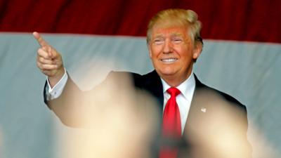 Donald Trump speaks to supporters in Henderson, Nevada