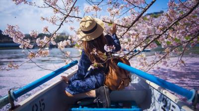 A tourist in Japan