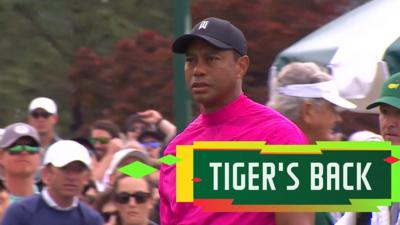 Tiger Woods recovers to par the first at Augusta