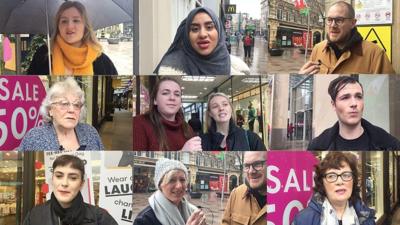 Members of the public in Cardiff give their views