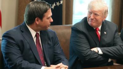 Ron DeSantis and Donald Trump