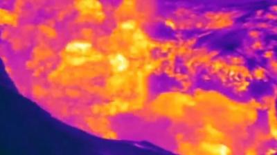 Infrared image of Turrialba Volcano