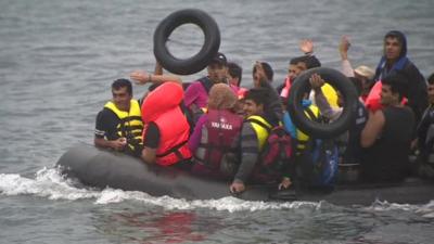 migrants on boat