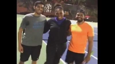 Serena Williams challenges strangers