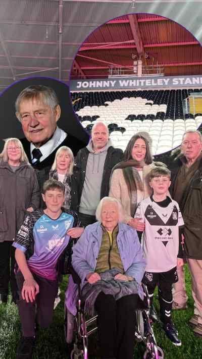 The family of rugby legend Johnny Whiteley MBE had a special preview of the newly named East stand at the MKM stadium