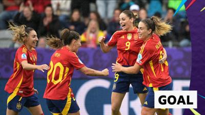 Alexia Putellas and teammates celebrating 