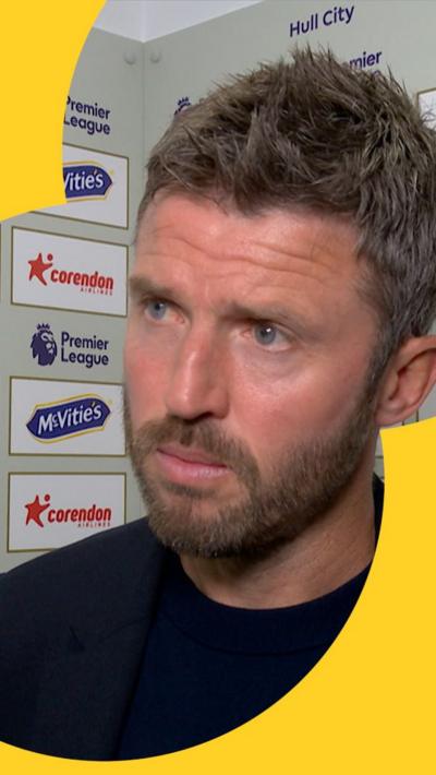Michael Carrick during his post-match interview