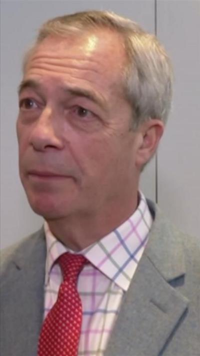 Screengrab of Farage during the interview