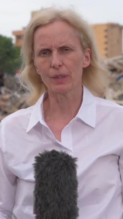 Orla Guerin wears a white shirt