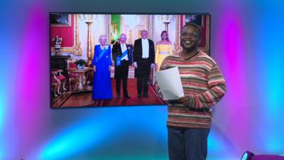 De-Graft on the Newsround set