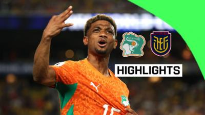 Amad Diallo celebrates scoring the winning goal for Ivory Coast against Ecuador in the 2026 World Cup