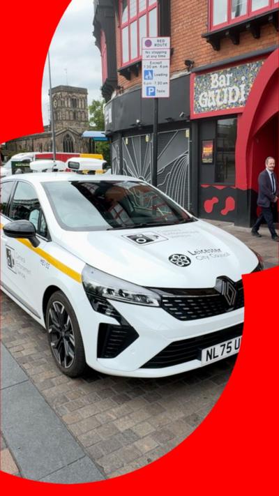 A traffic enforcement vehicle parked in Leicester