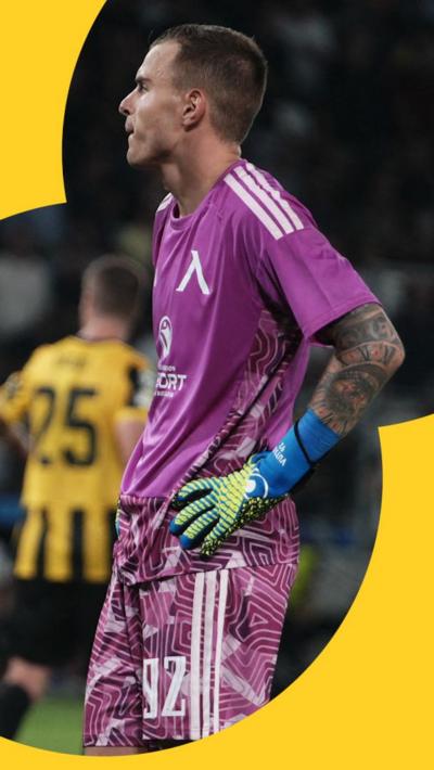 Svetoslav Vutsov after conceding a goal 