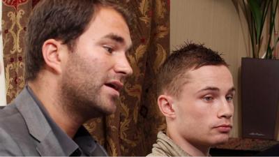 Eddie Hearn and Carl Frampton in 2012