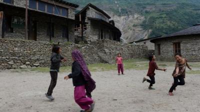 Children playing in Nepal