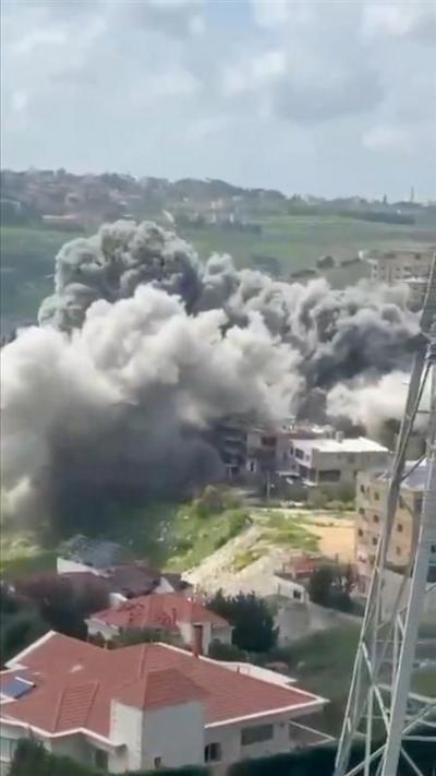 Smoke billows over southern Lebanon after Israeli strikes