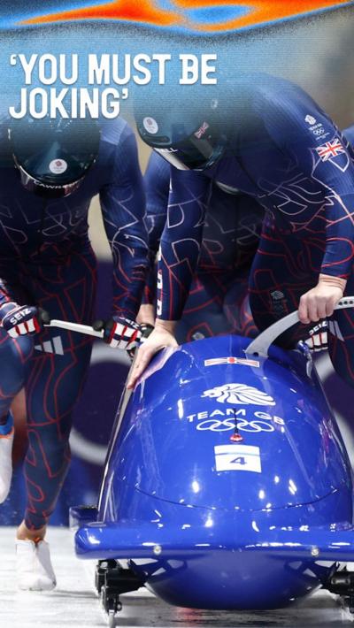 GB men's bobsleigh team competing